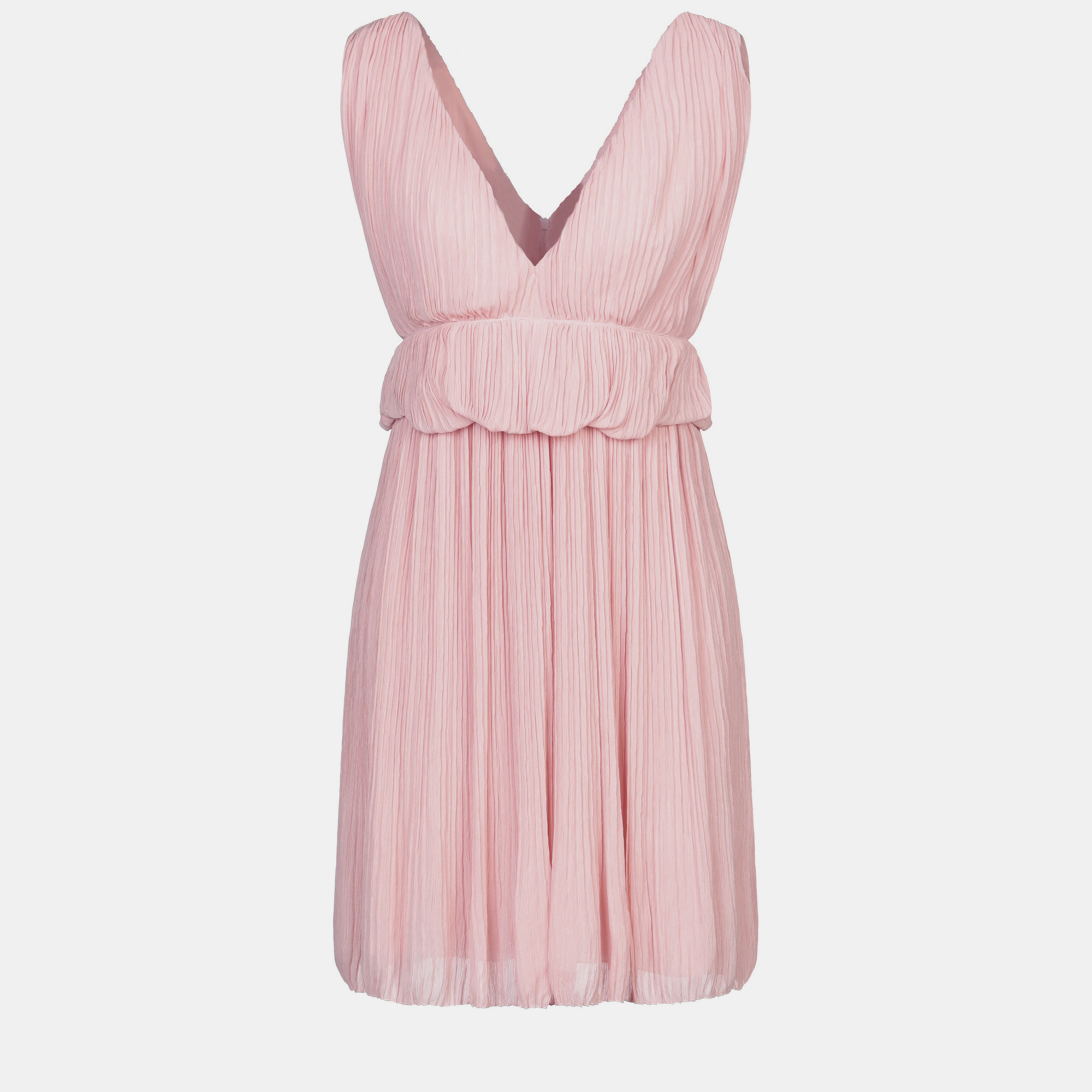 Pre-owned Chloé Viscose Mini Dress 36 In Pink