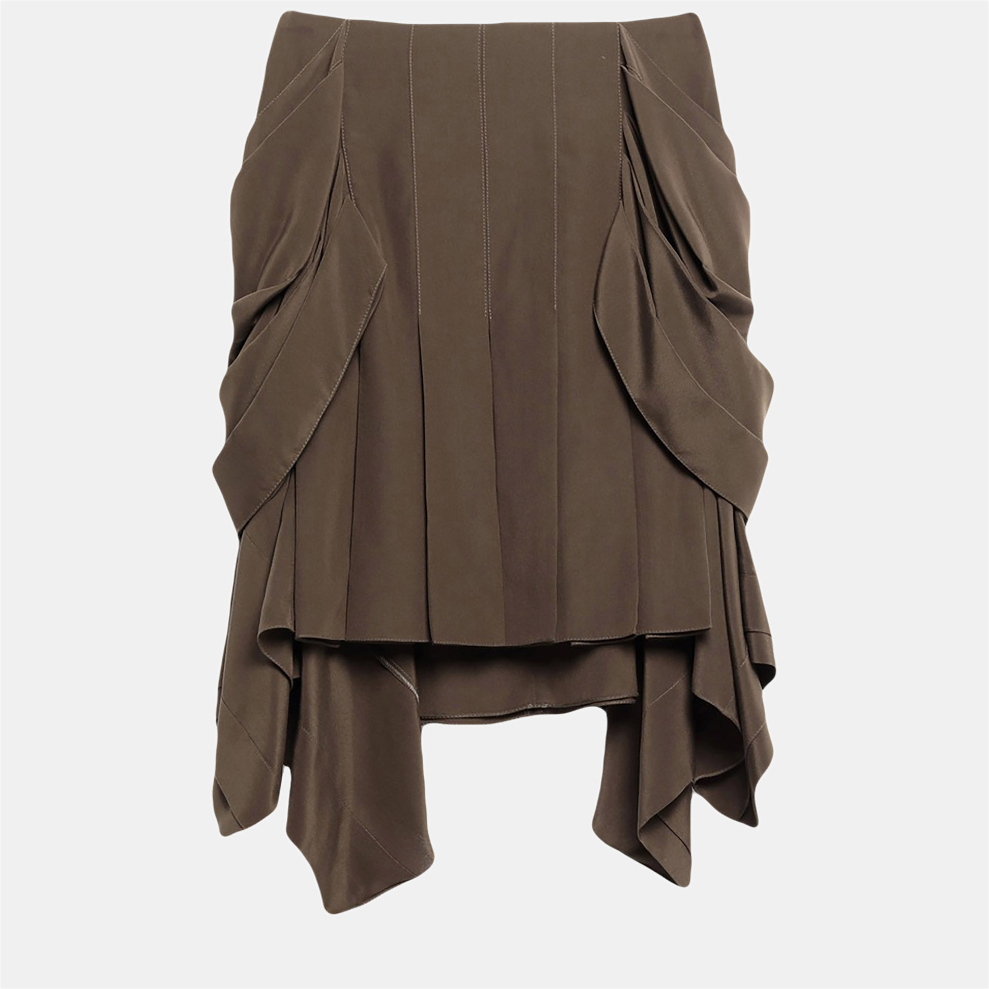 Pre-owned Chloé Silk Mini Skirts 36 In Brown