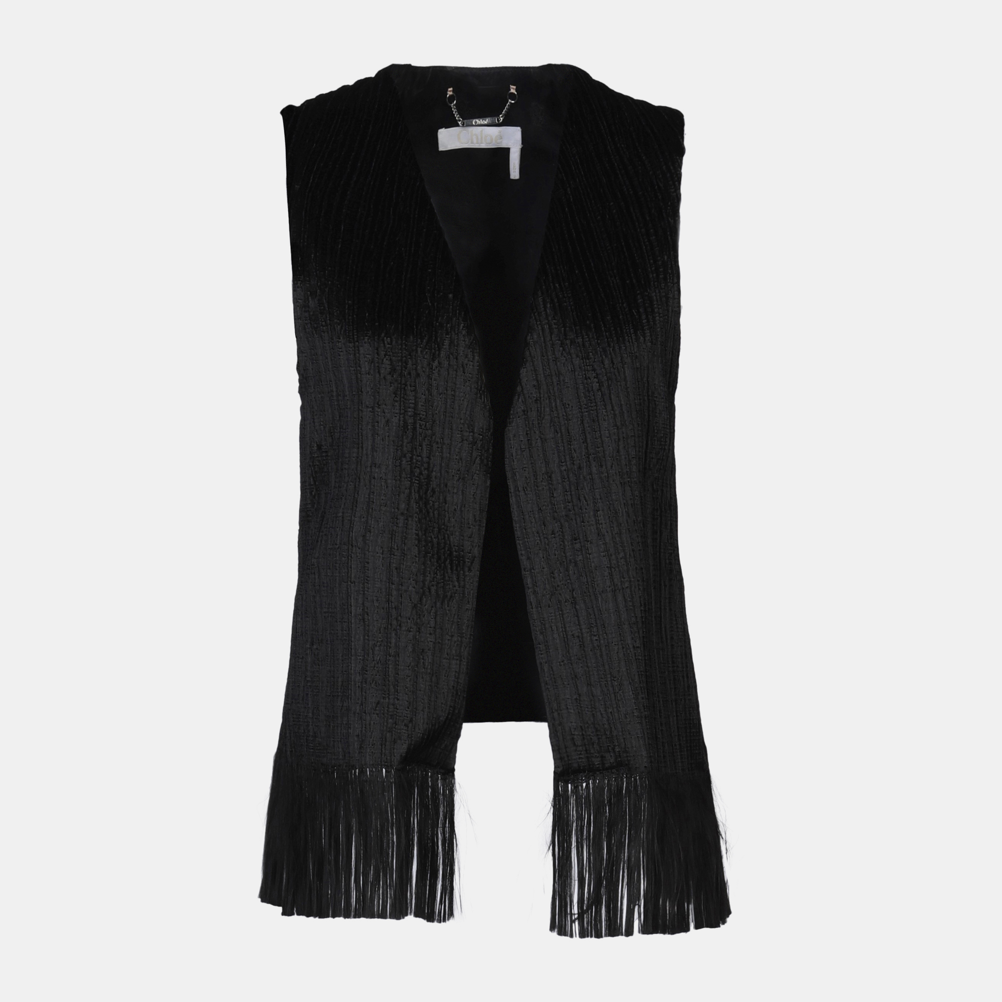 

Chloe Cotton Vest 36, Black