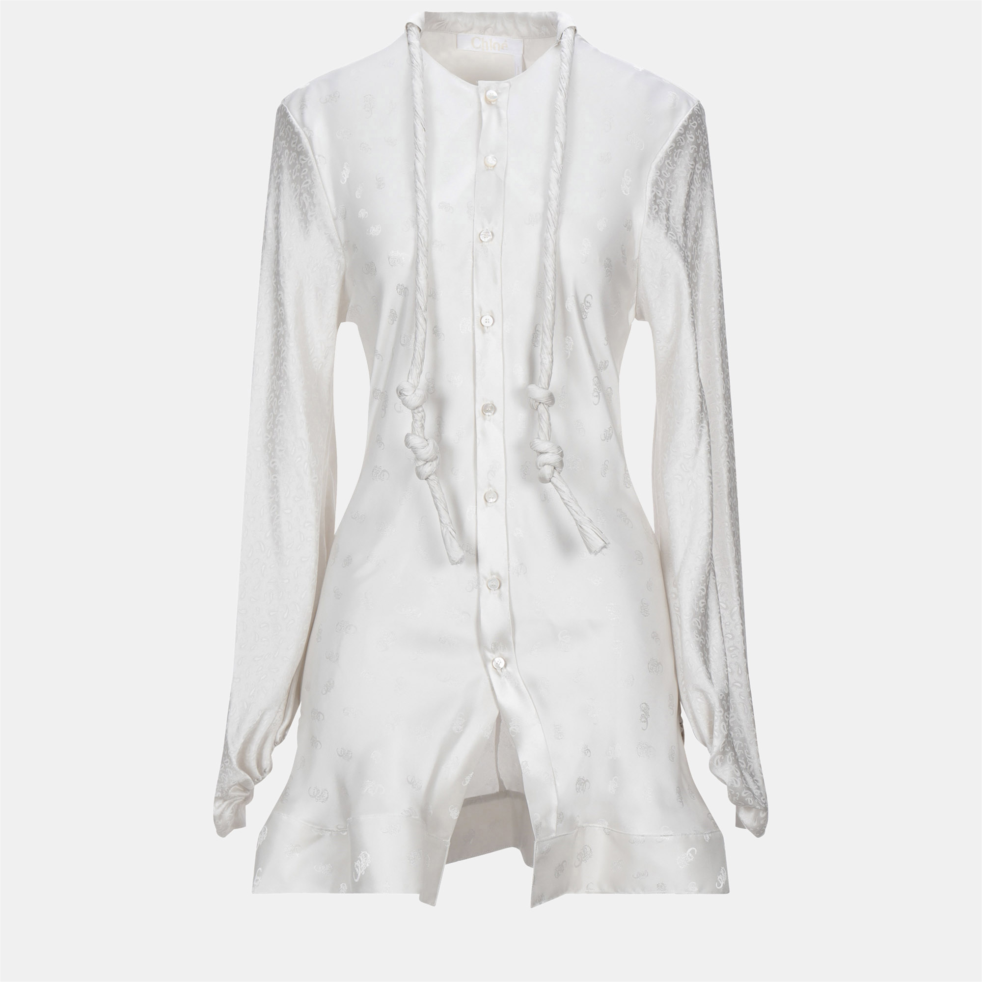 Pre-owned Chloé Silk Shirt 38 In White