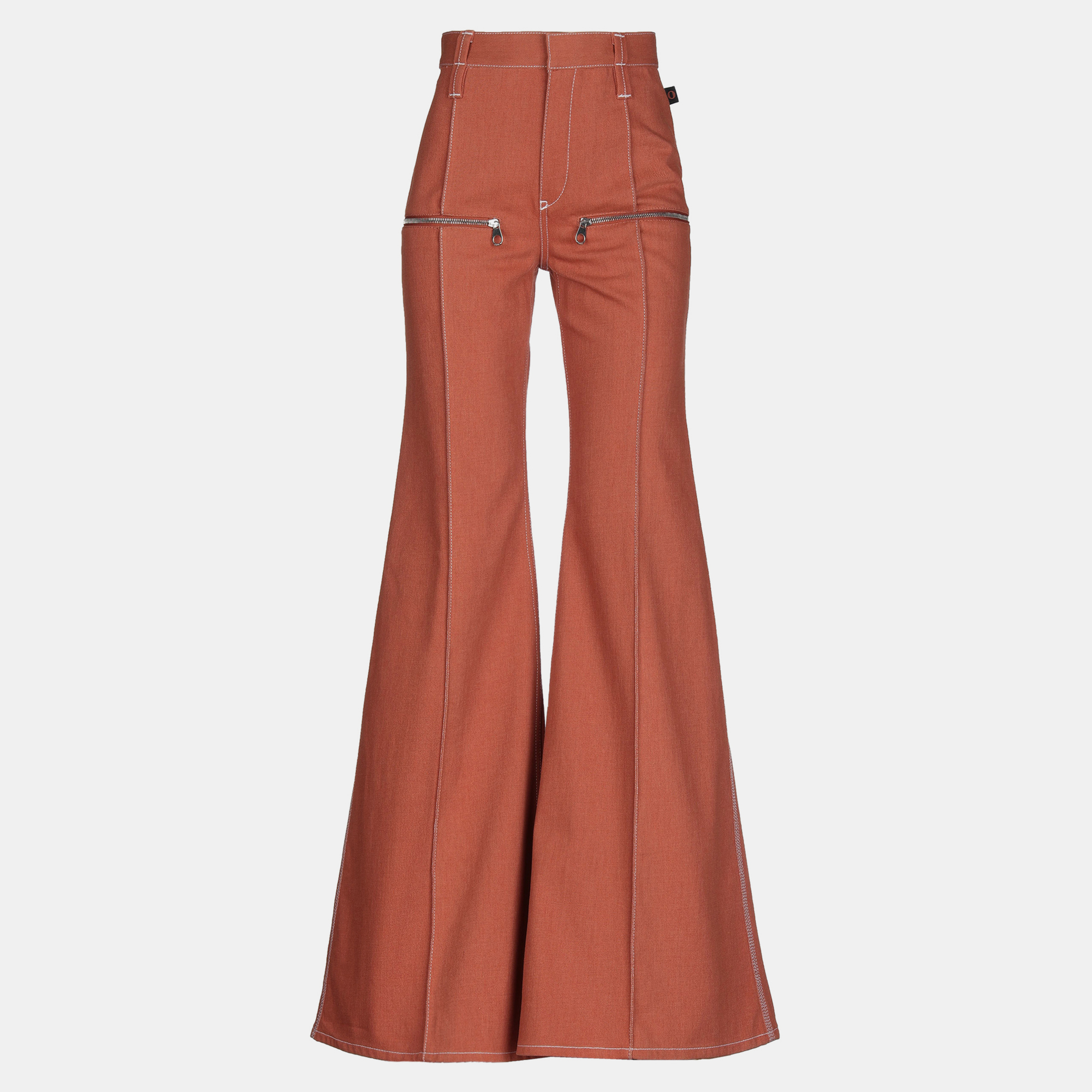 Pre-owned Chloé Cotton Jeans 42 In Brown