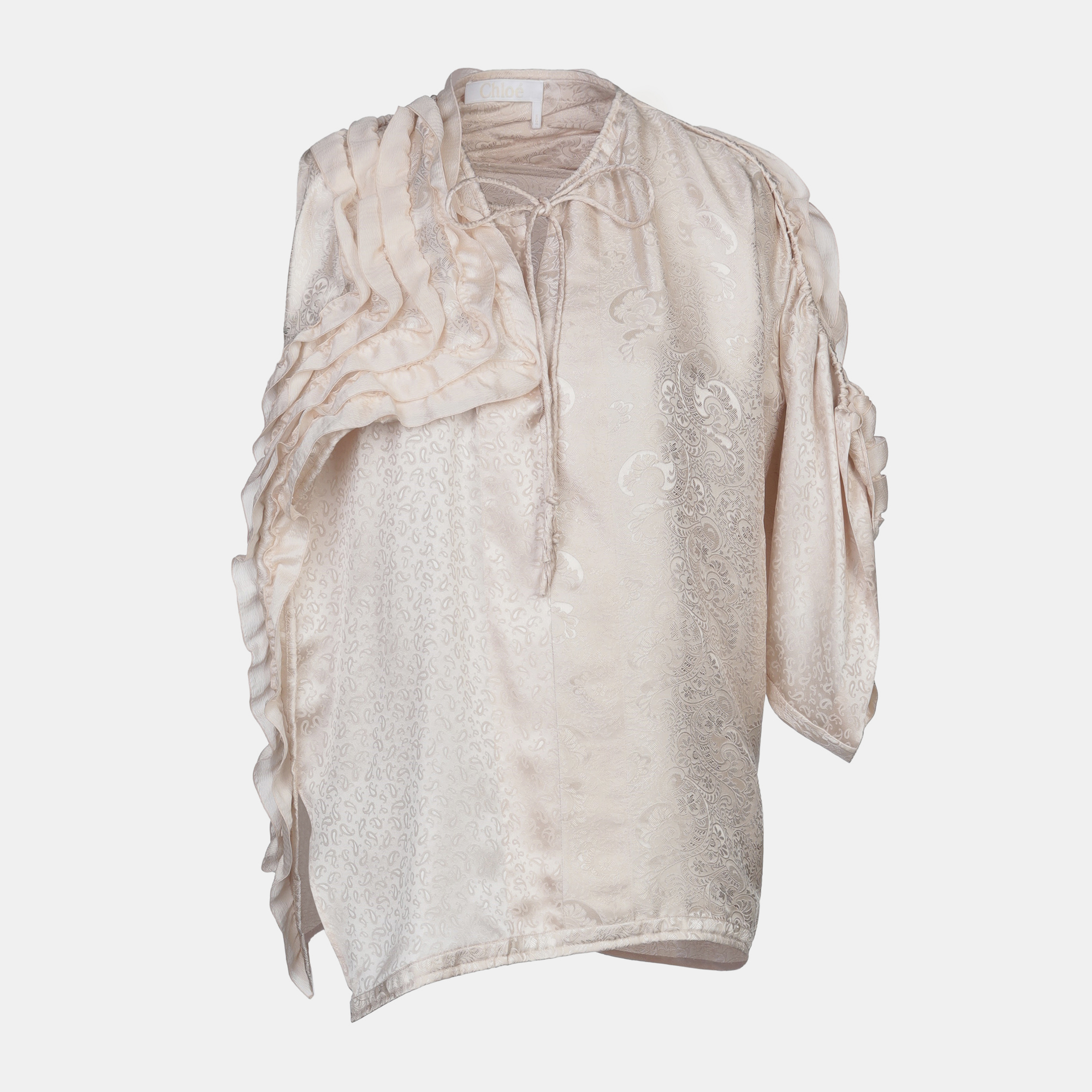 Pre-owned Chloé Silk Top 40 In Pink