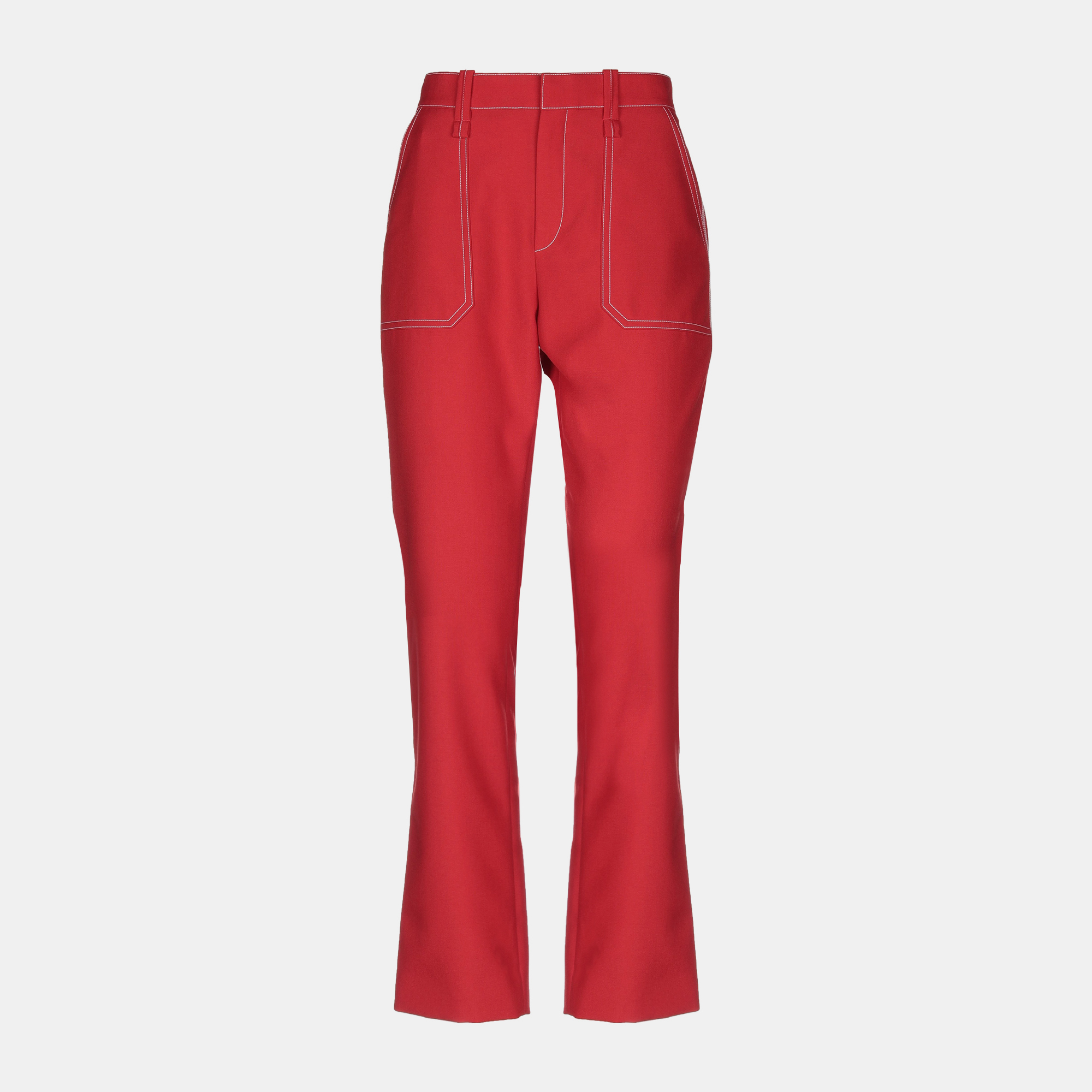 Pre-owned Chloé Polyester Pants 38 In Red