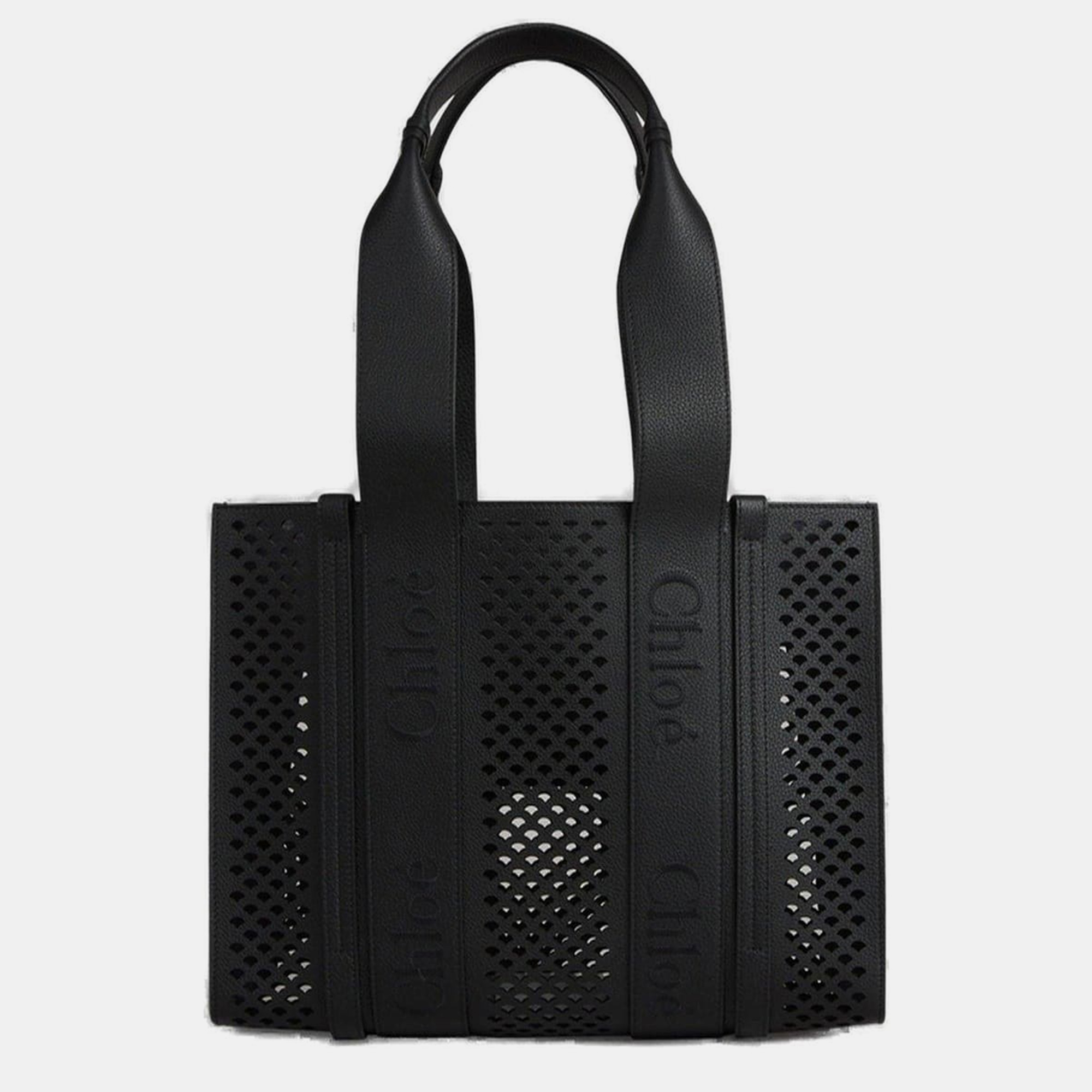 

Chloe Black Woody Tote Bag