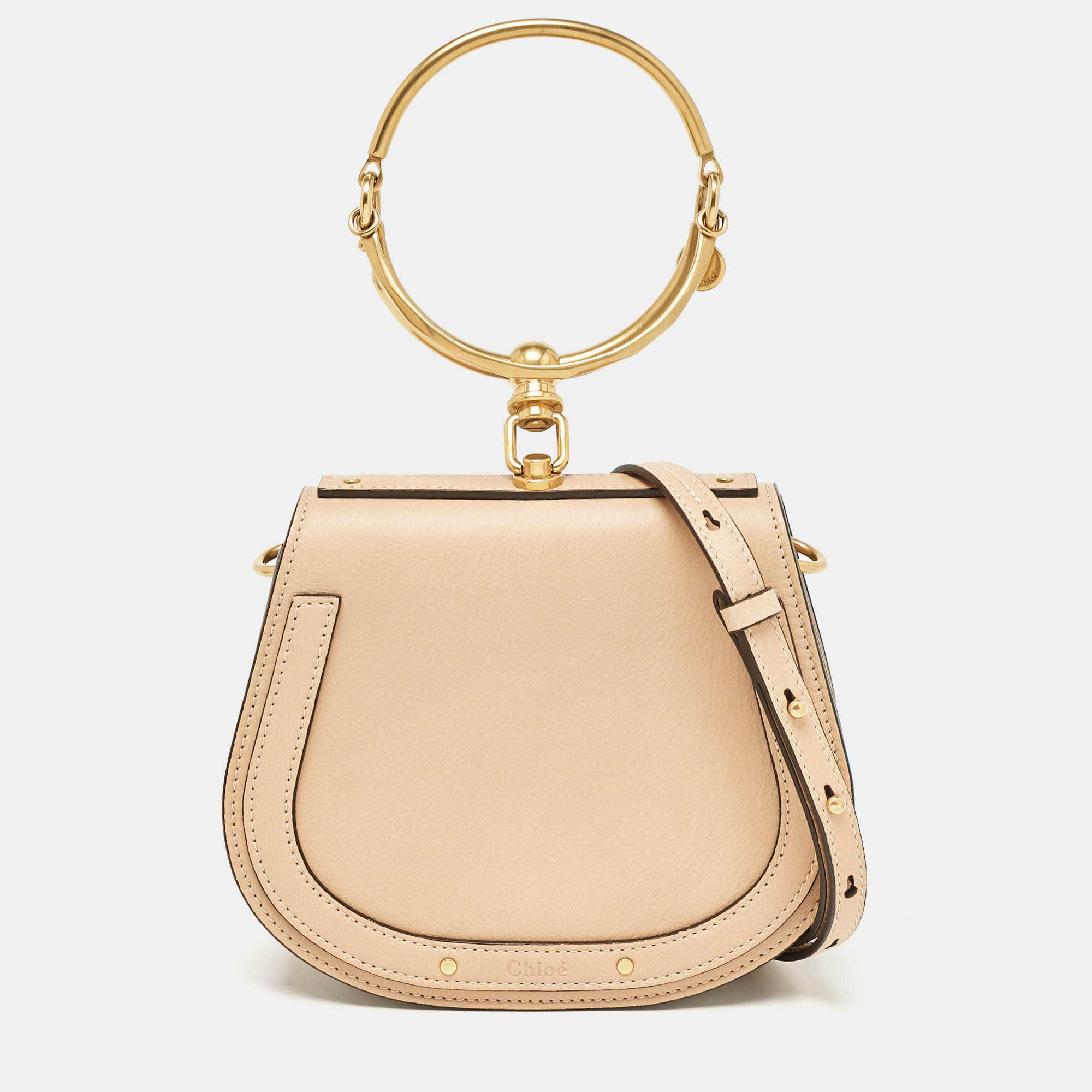 

Chloe Beige Leather and Suede Small Nile Bracelet Shoulder Bag