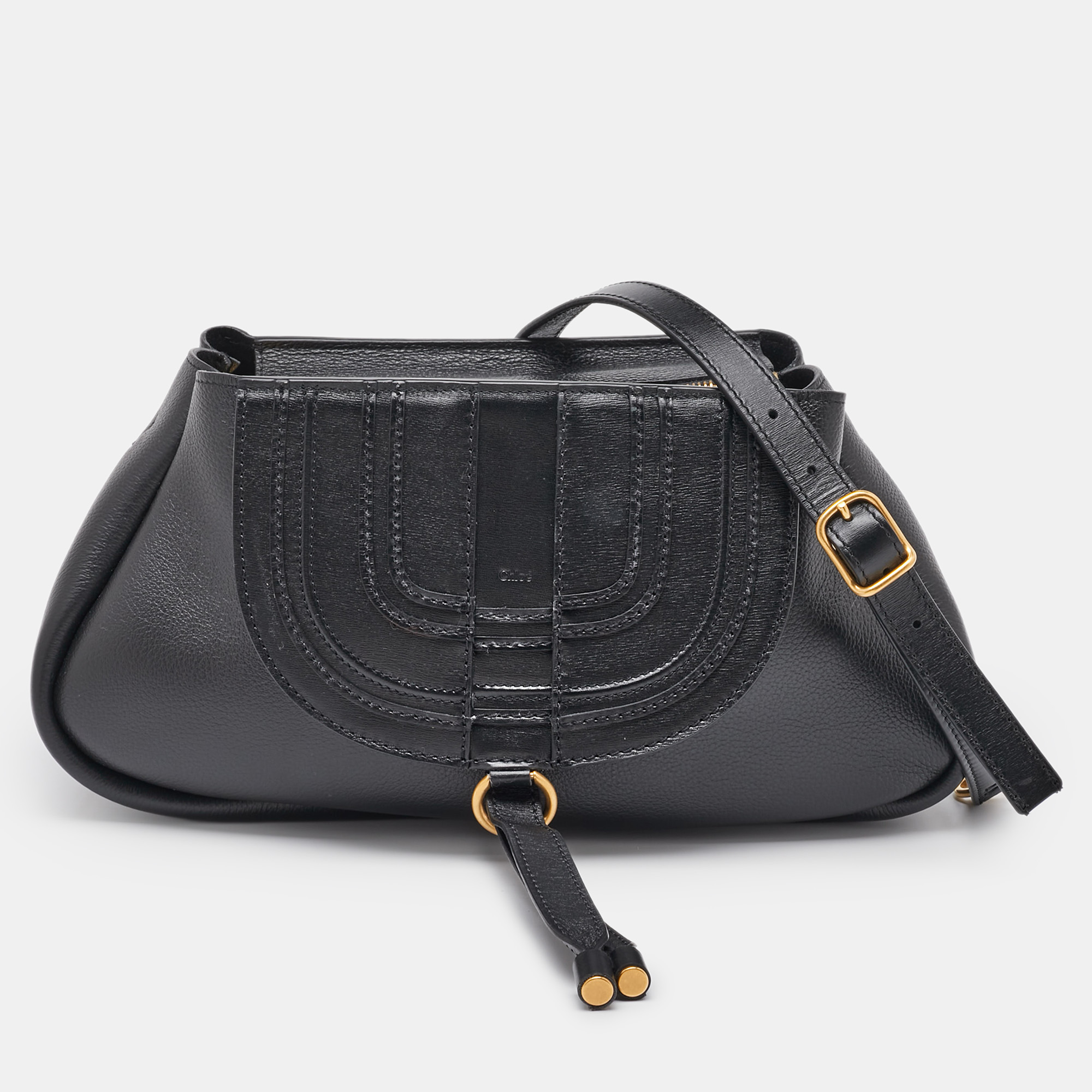 

Chloe Black Leather Marcie Shoulder Bag