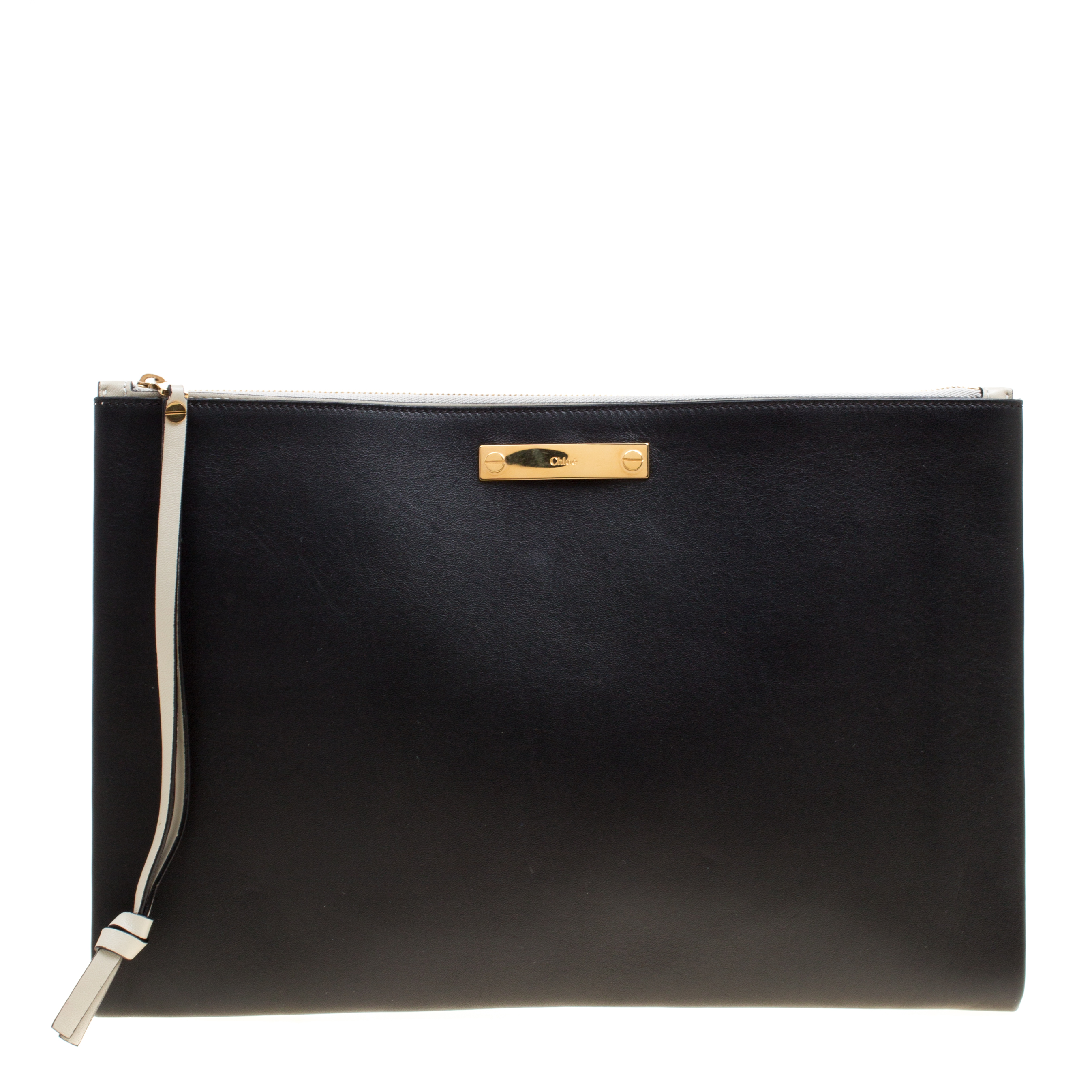 Pre Owned Chloe Black Leather Pochette 