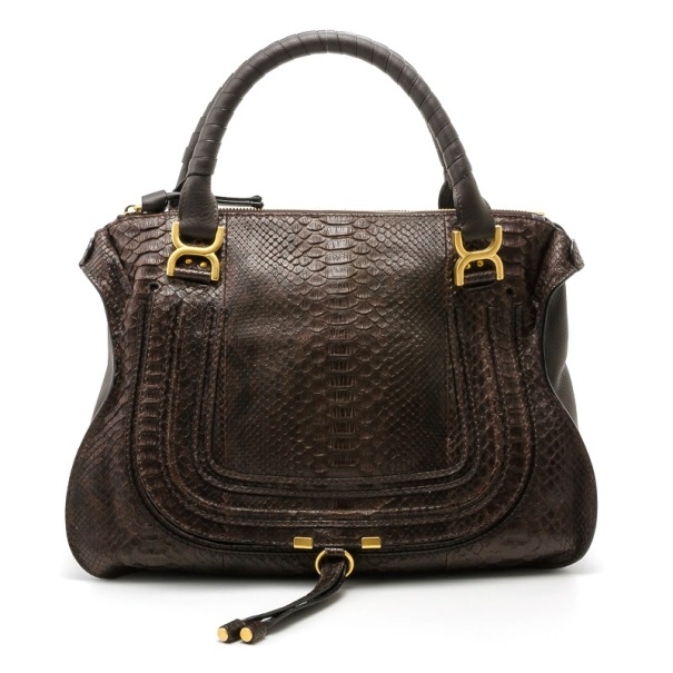 Chloe Python Marcie Large Satchel 	