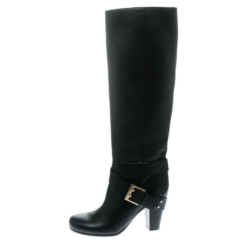 

Chloe Black Leather Knee High Boots Size