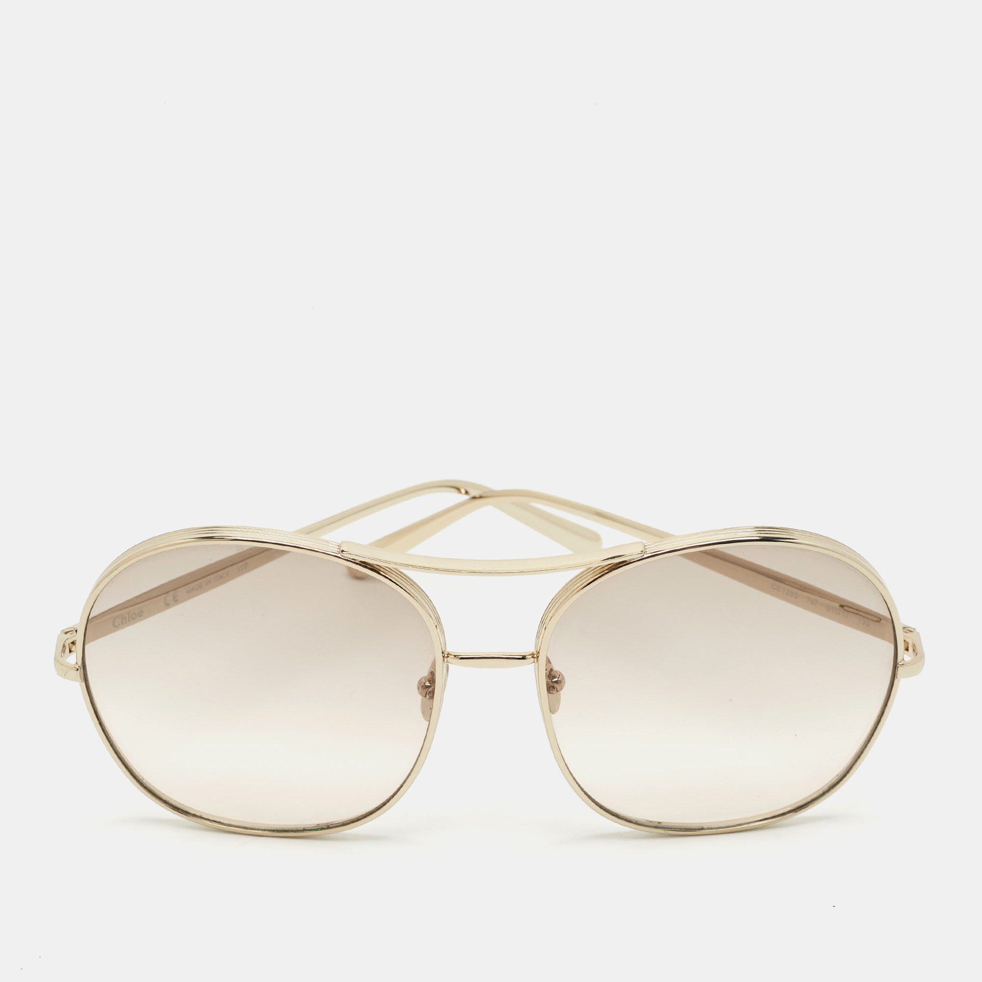 

Chloe Gold Tone/Beige Gradient CE128S Nola Oversized Sunglasses
