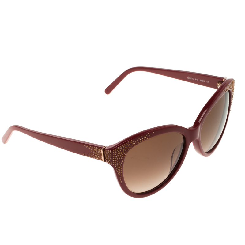 Chloe Brown/Red CE627S Cat Eye Sunglasses