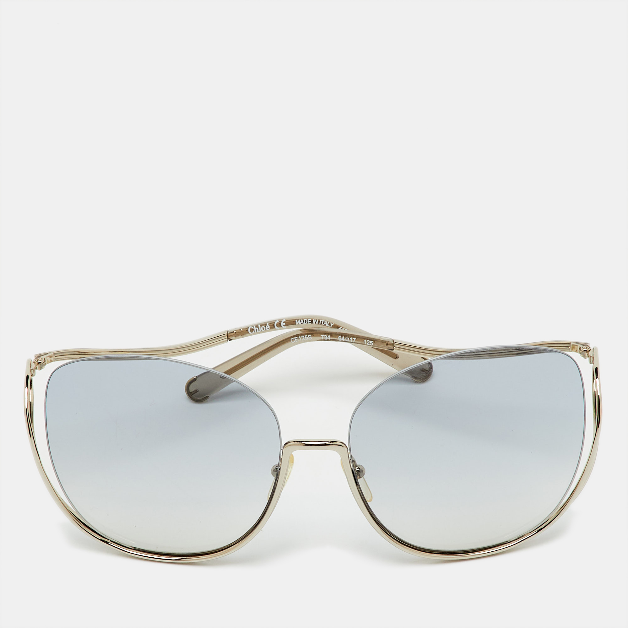 

Chloe Silver Tone/Grey Gradient CE125S Milla Oversized Sunglasses