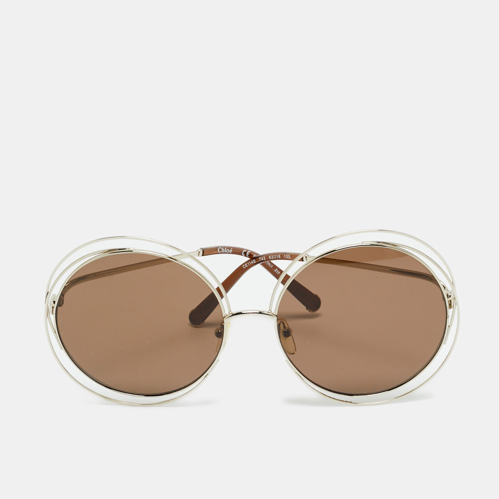 

Chloé Brown/Gold Tone Gradient CE114S Round Sunglasses