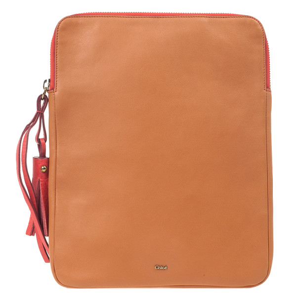 Chloe Orange Leather Eva iPad Cover