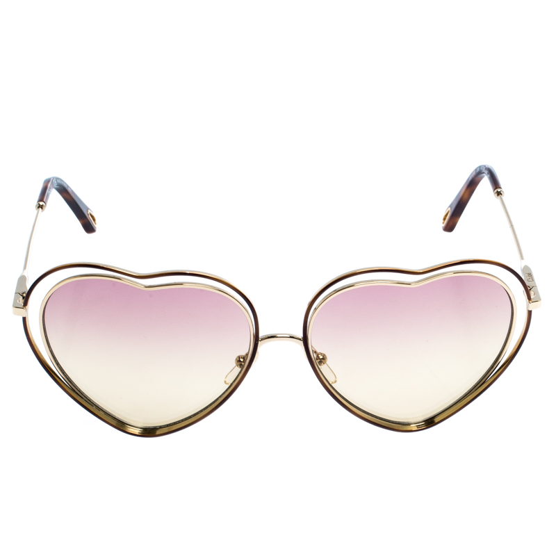

Chloe Gold/Pink Brown Gradient CE131S Heart Shape Sunglasses