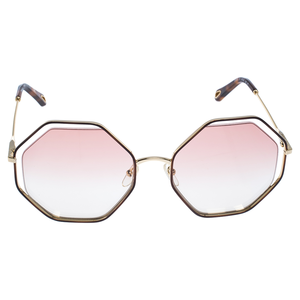 

Chloe Gold/Pink Gradient CE132S Poppy Octagonal Sunglasses