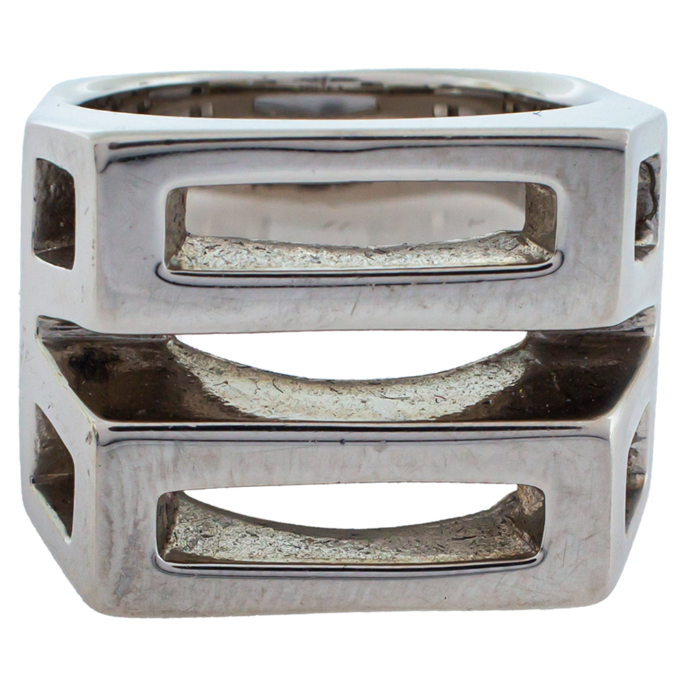 

Chloé Silver Tone Bianca Ring Size