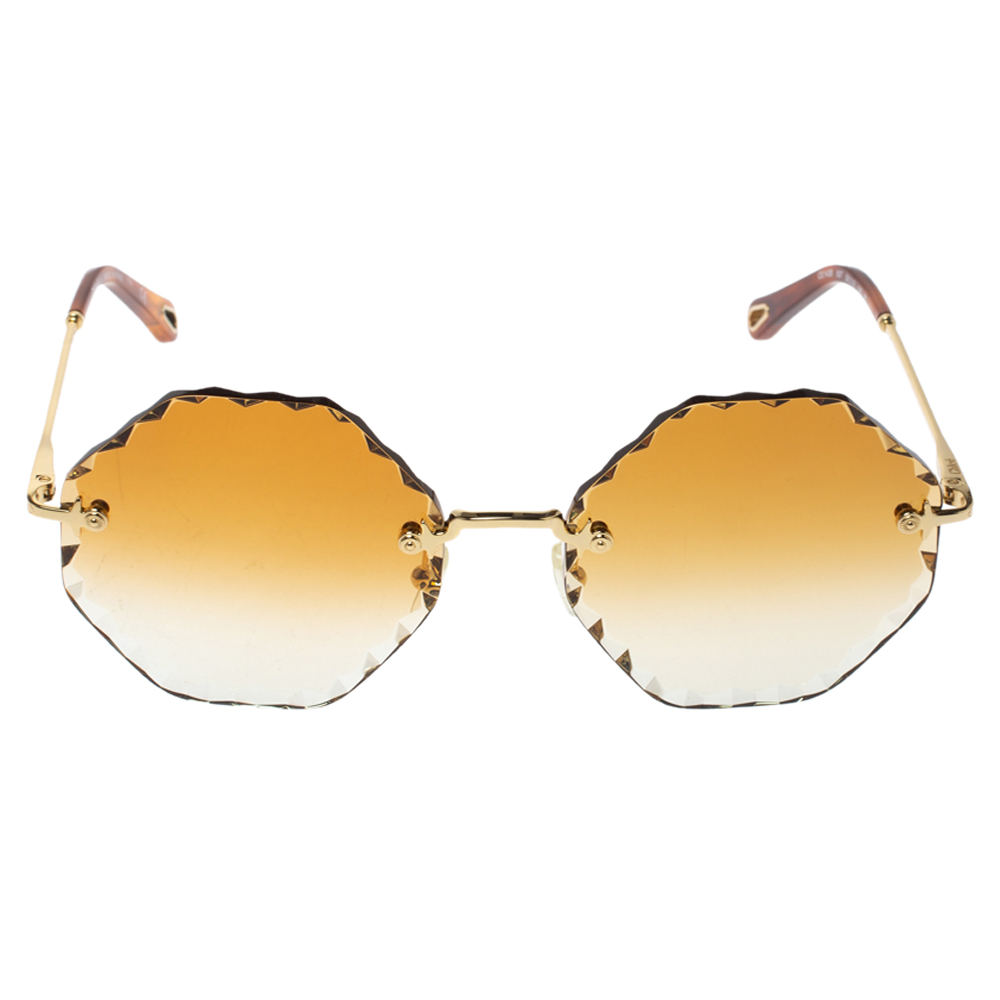 

Chlo÷ Gold Tone/ Brown Gradient CE143S Rosie Octagonal Sunglasses