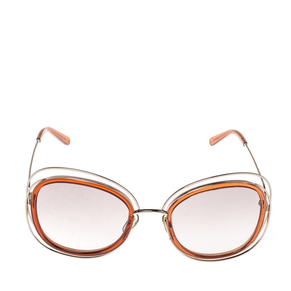 

Chlo÷ Caramel/ Light Brown Gradient CE123S Carlina Oversized Sunglasses