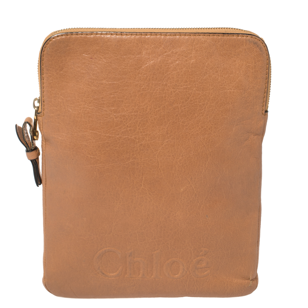 Pre-owned Chloé Brown Leather Ipad Cover