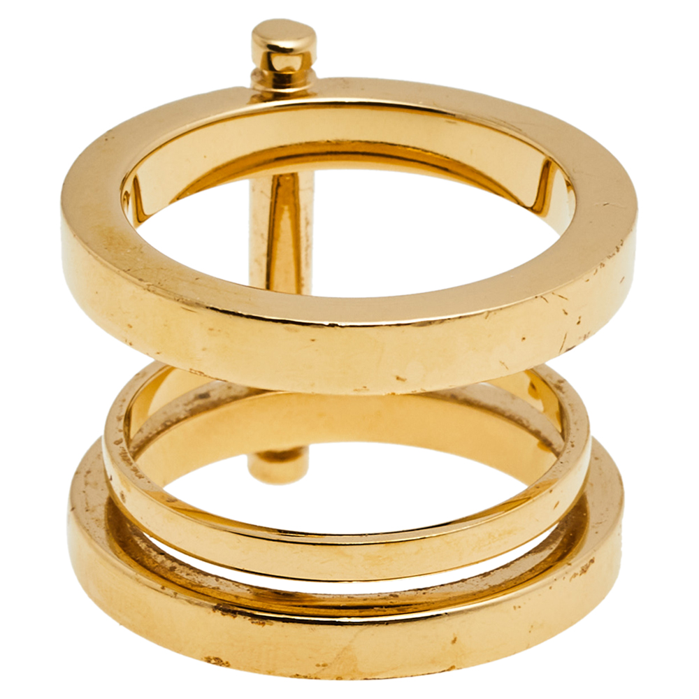 

Chloe Gold Tone Metal Layered Ring