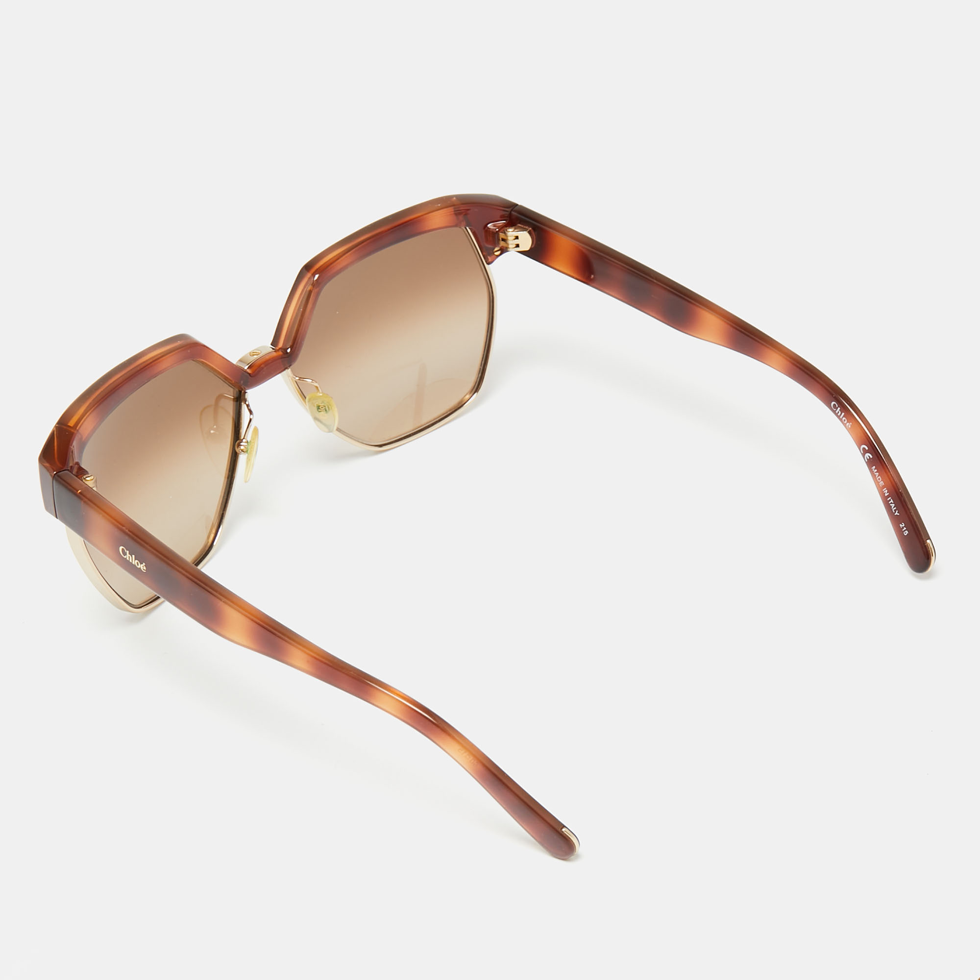 

Chloe Havana Brown CE665S Oversized Geometric Gradient Sunglasses