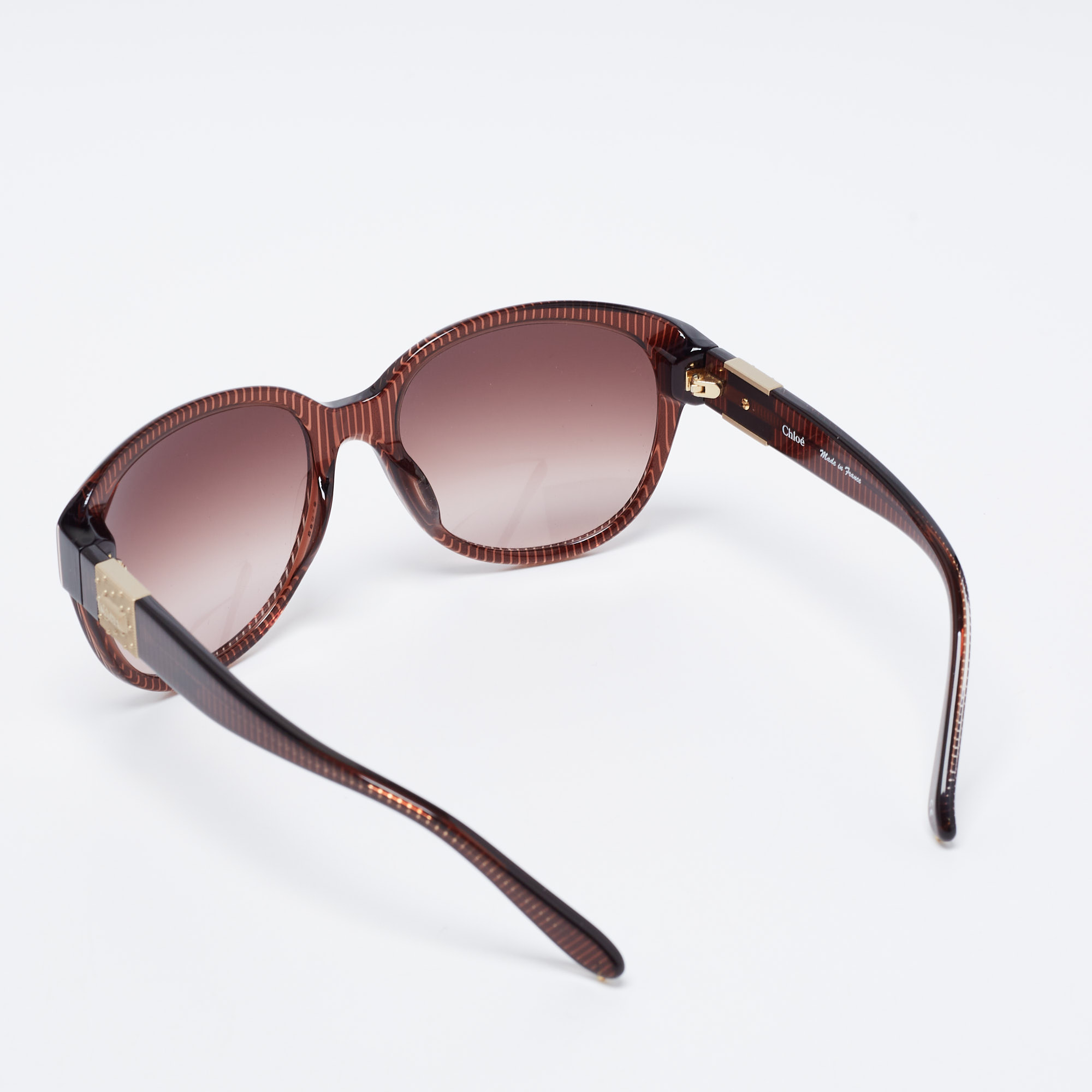 

Chloé Brown Striped/ Brown Gradient CL2233 Oversized Sunglasses