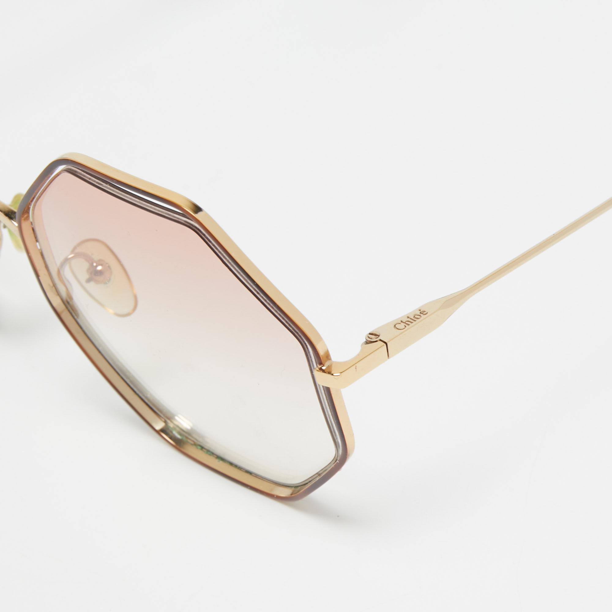 

Chloe Gold/Pink Gradient CE132S Poppy Octagonal Sunglasses