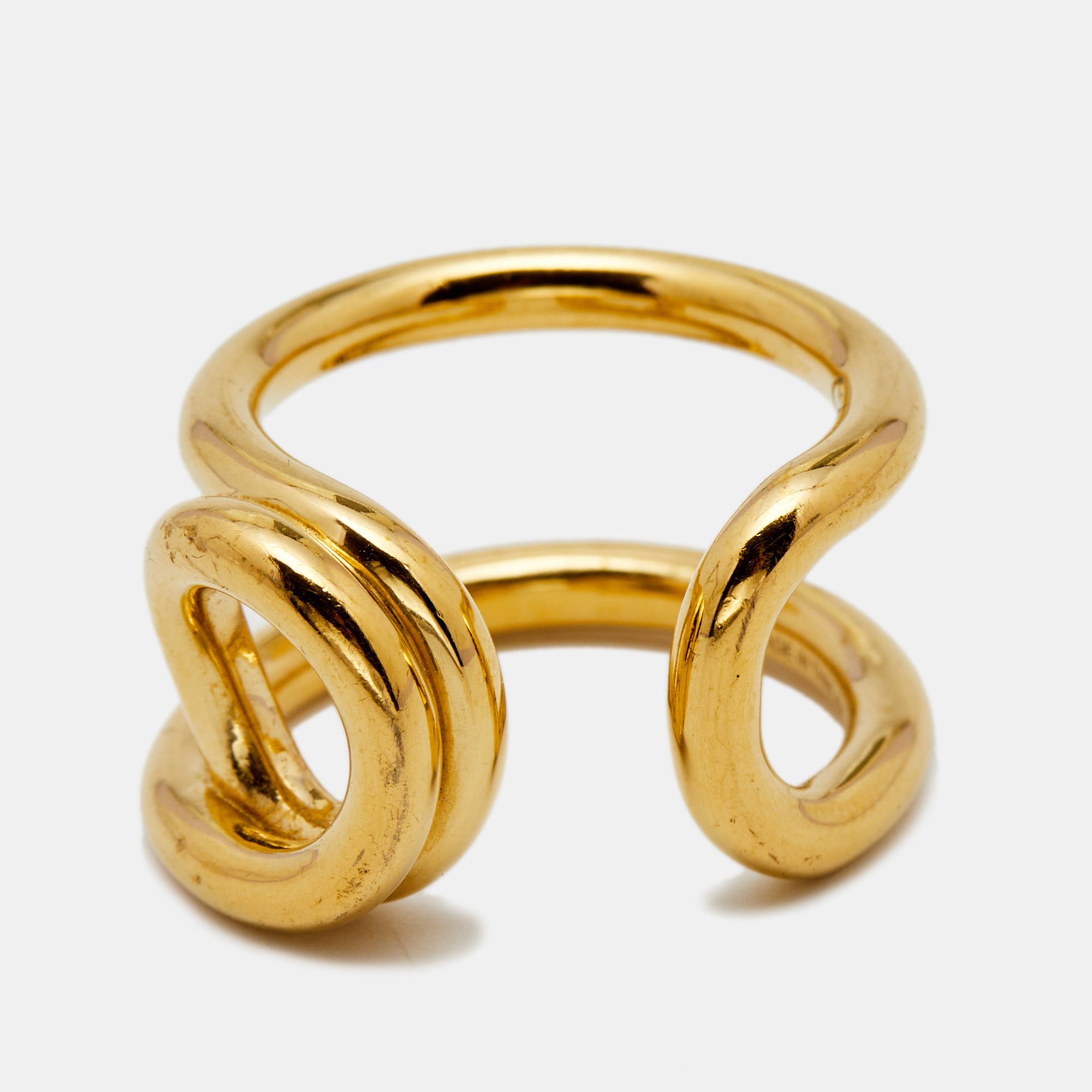 

Chloè Gold Tone Cate Band Ring Size EU 54