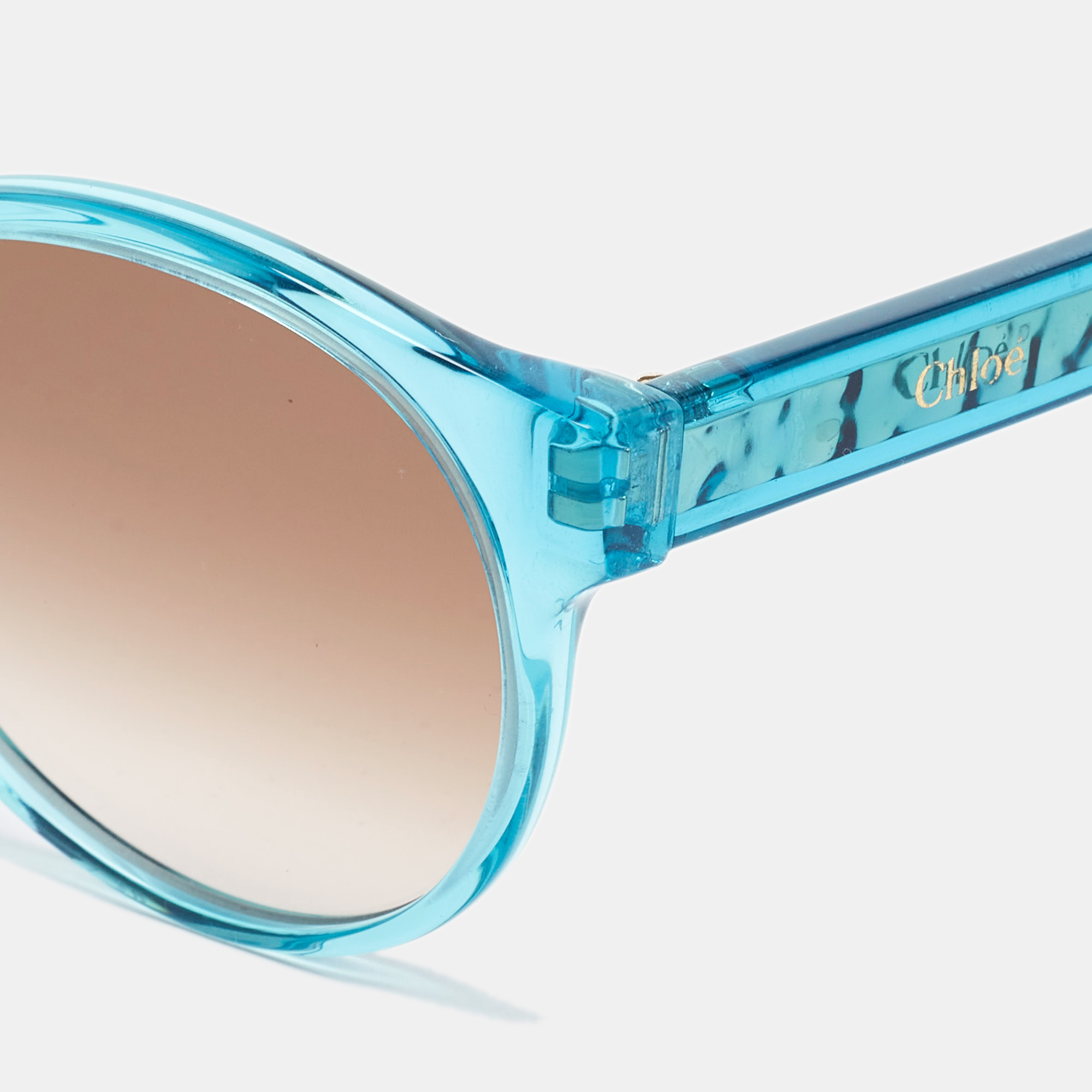 

Chloe Light Blue Acetate Gradient Round Sunglasses