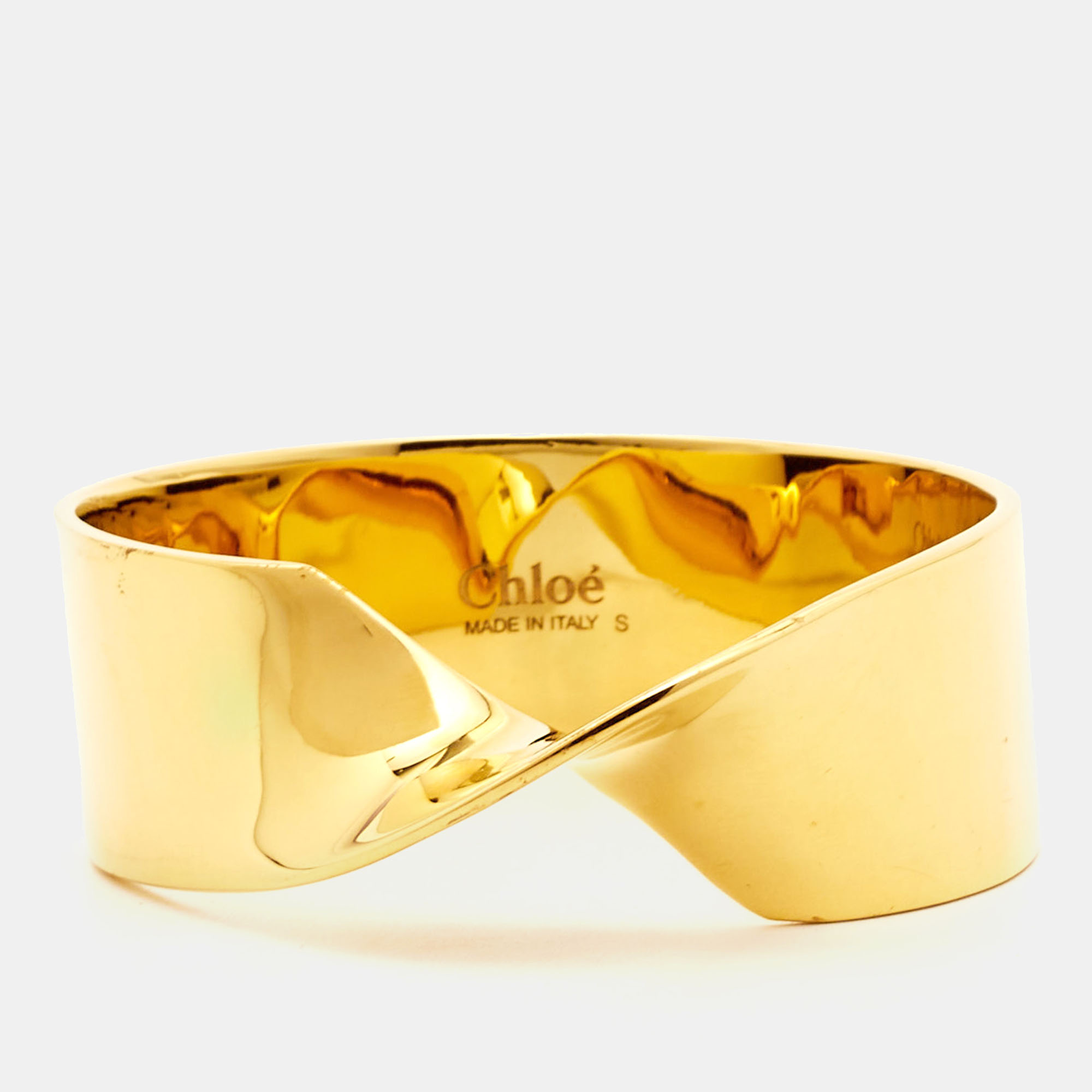 Pre-owned Chloé Gold Tone Bracelet S