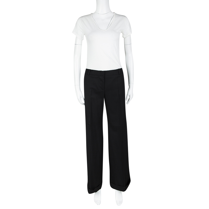 

Chloe Black Wool Wide Leg Trousers