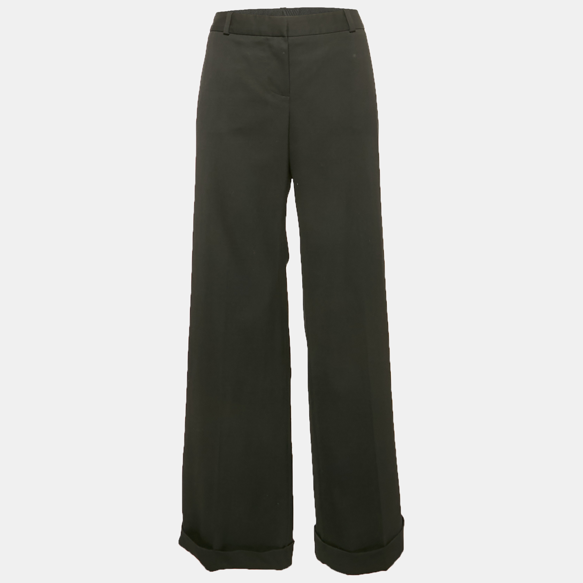 

Chloé Black Wool Wide Leg Trousers L