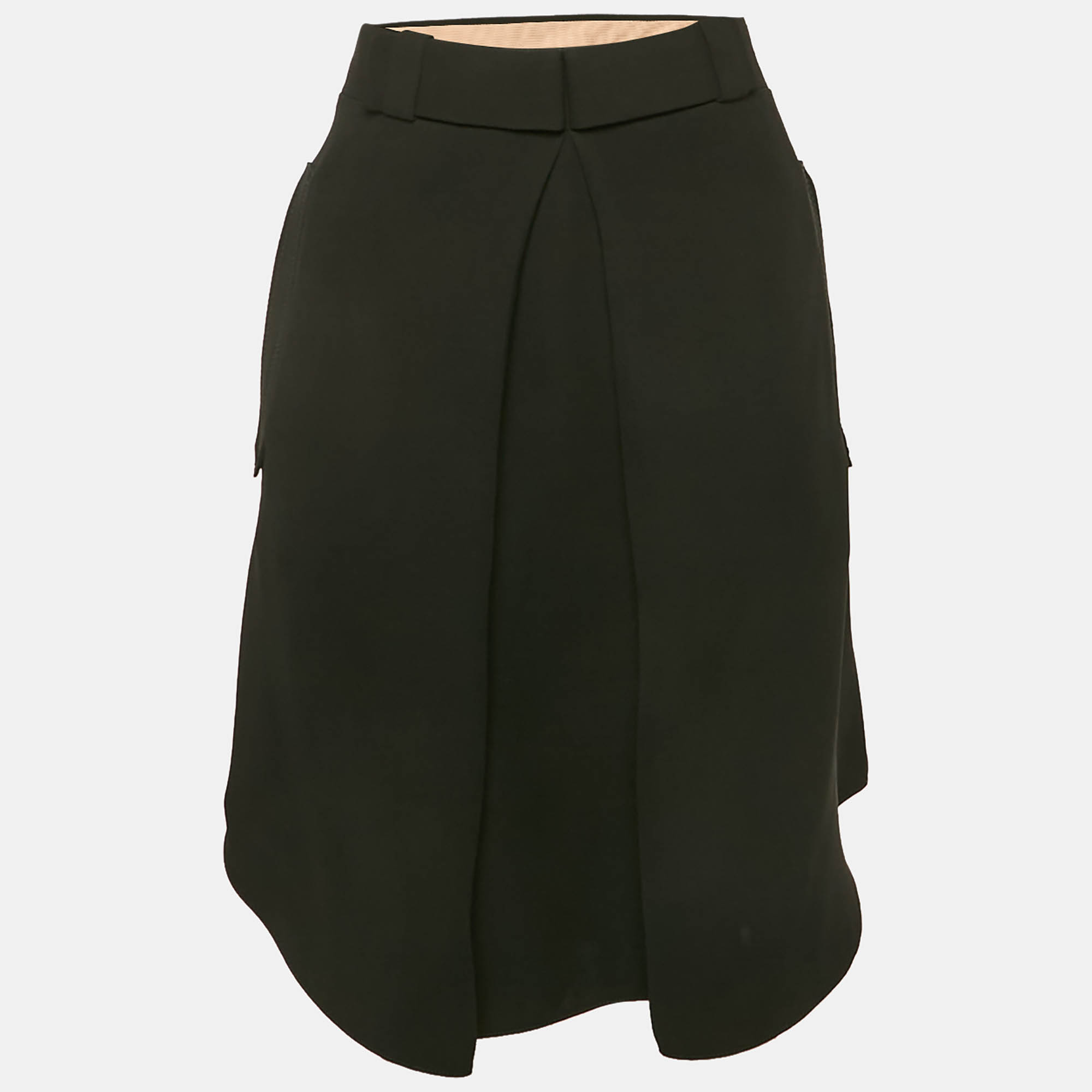 

Chloé Black Silk Pleated Short Skirt L
