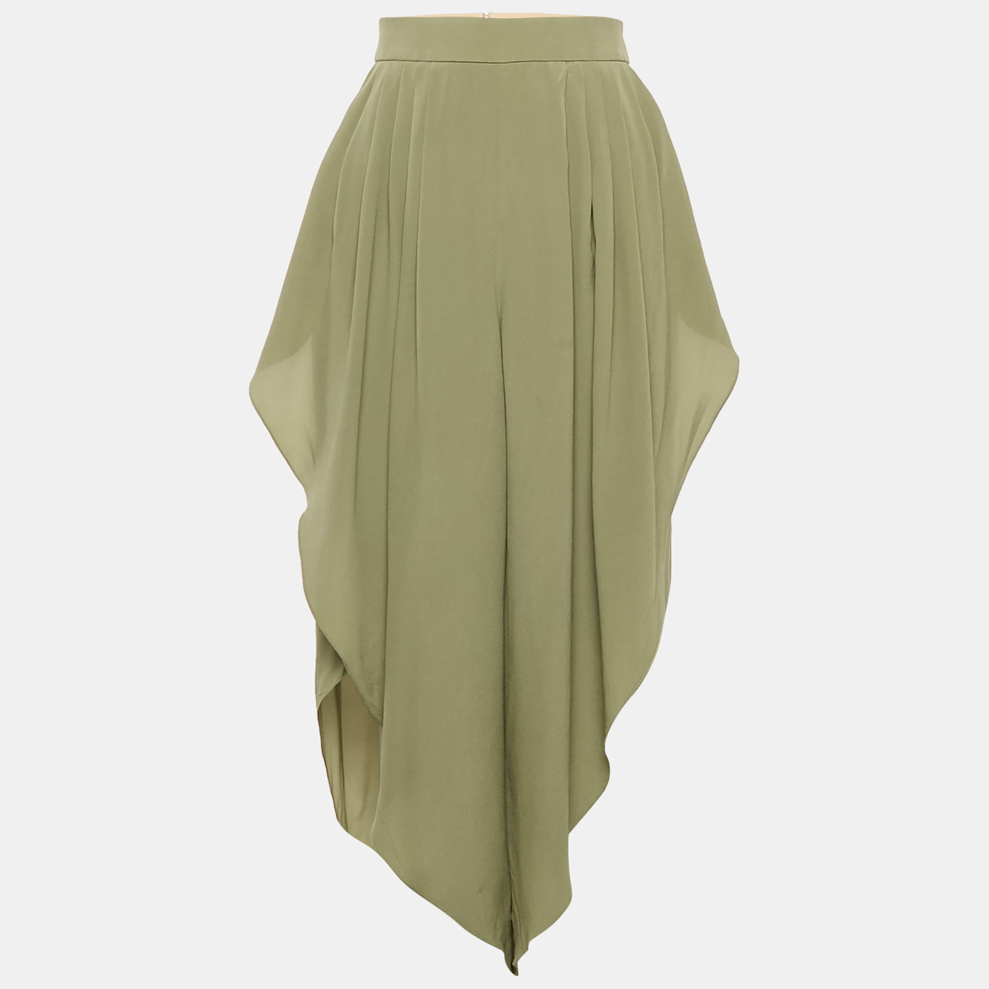 

Chloe Plant Green Silk Tulip Pants M