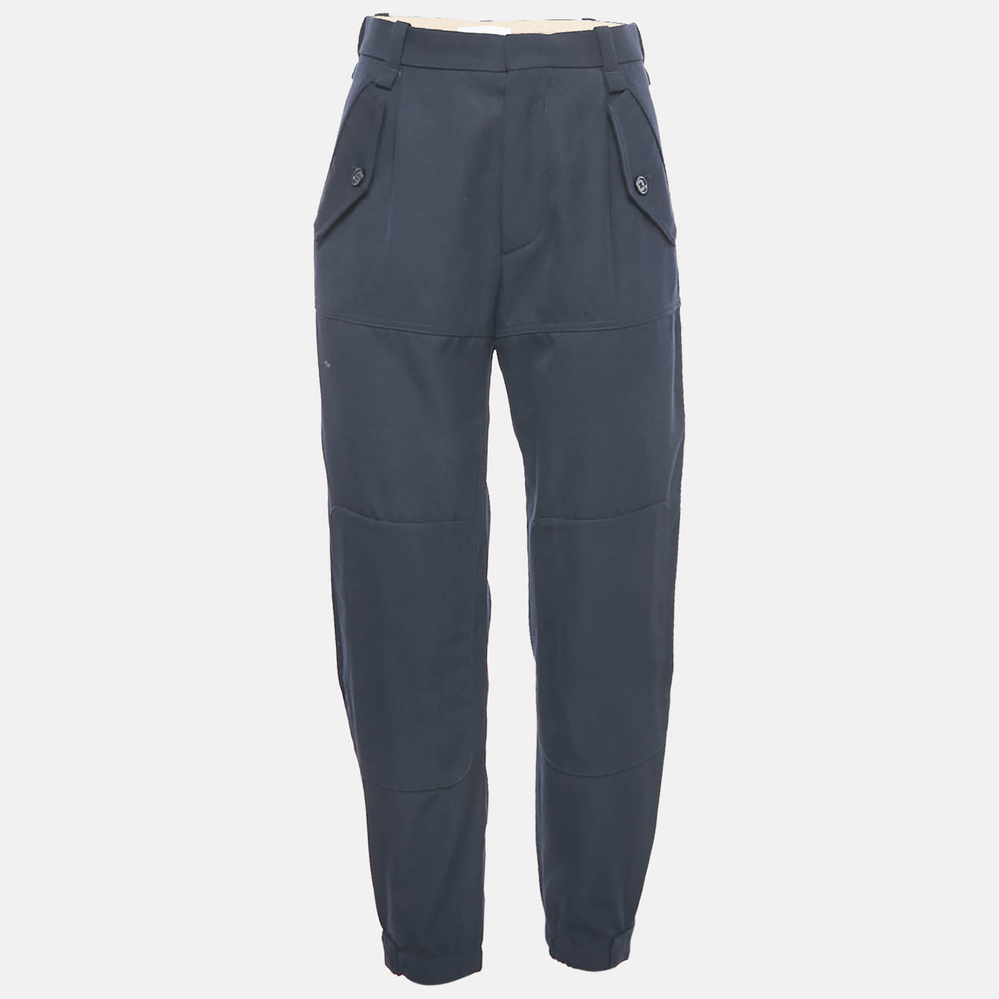 

Chloé Navy Blue Gabardine Jogger Pants M
