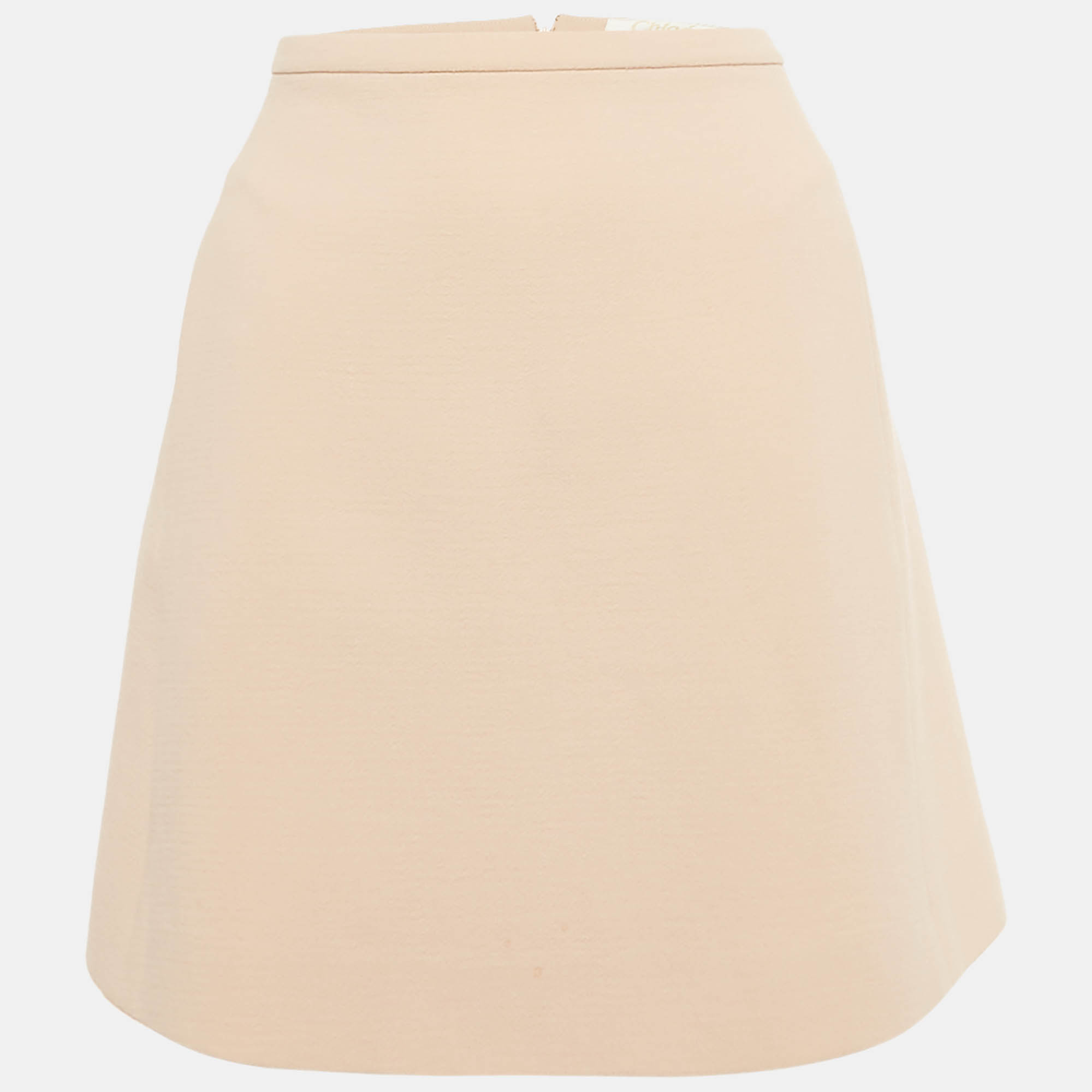 Pre-owned Chloé Dusty Pink Wool Mini Skirt M