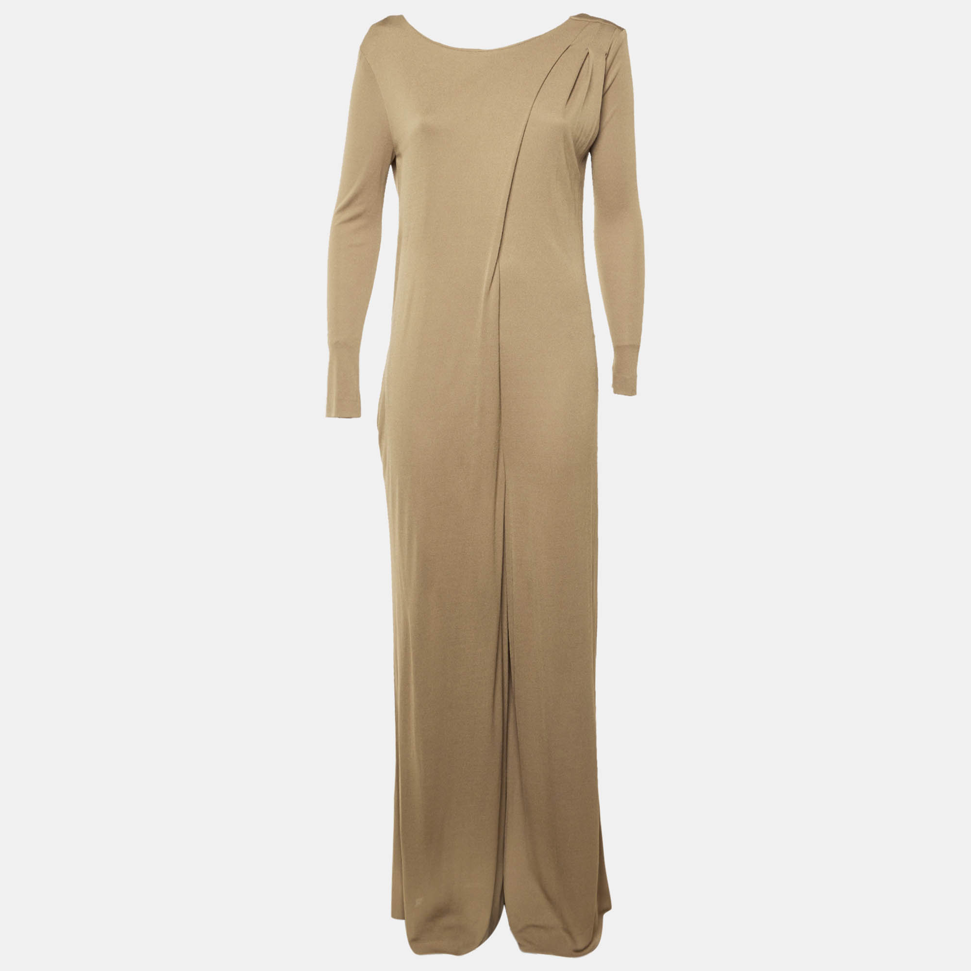 

Chloé Beige Jersey Draped Back Jumpsuit M