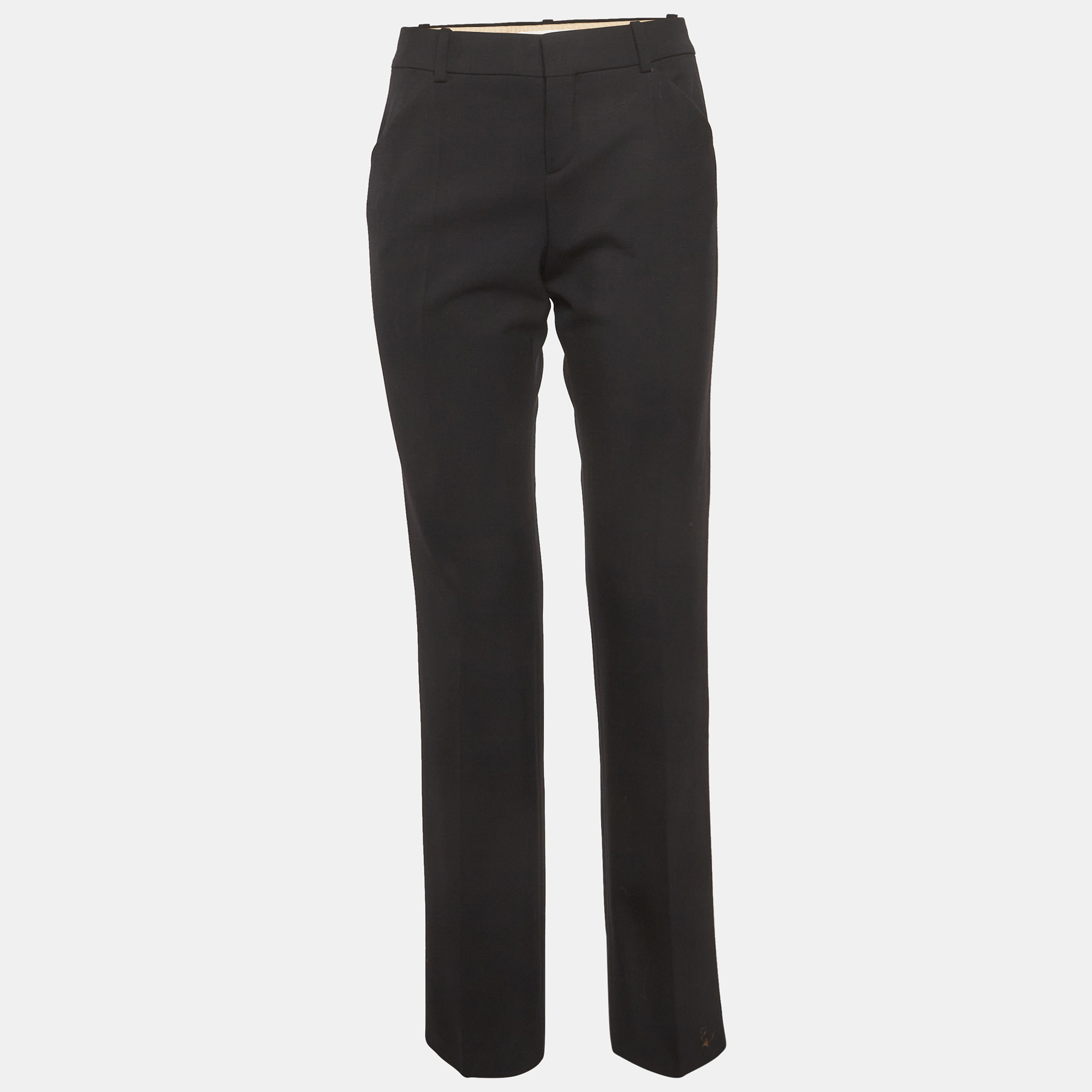 

Chloe Black Wool Regular Fit Trouser M