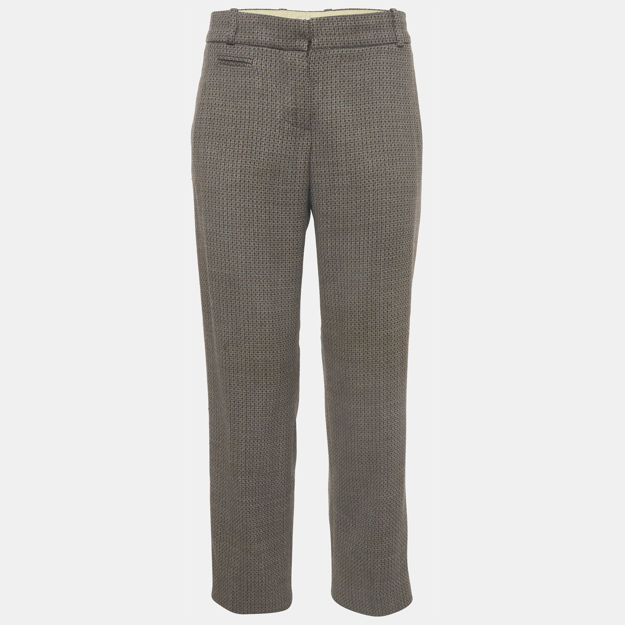 

Chloe Multicolor Houndstooth Wool Straight Fit Trousers M