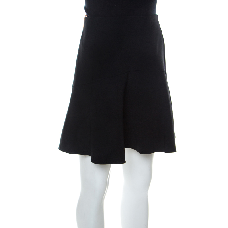 

Chloe Black Crepe A-Line Short Skirt