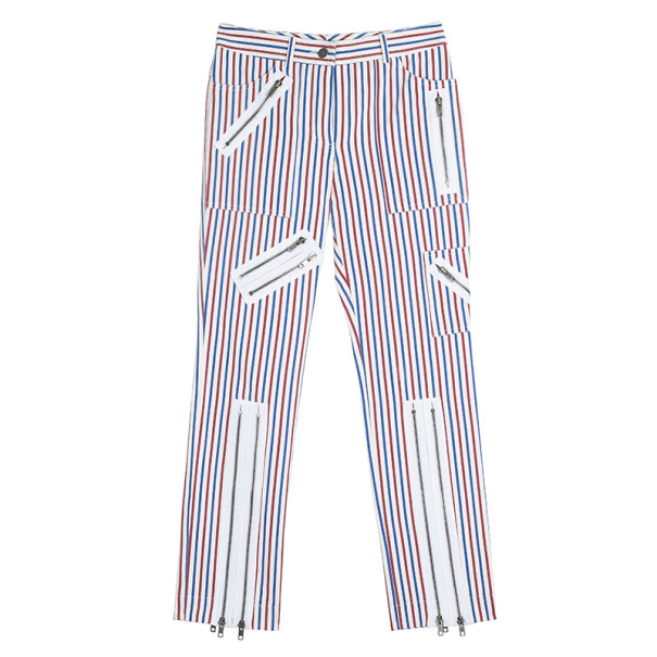 Pre Owned Chloe Striped Zipper Pants S