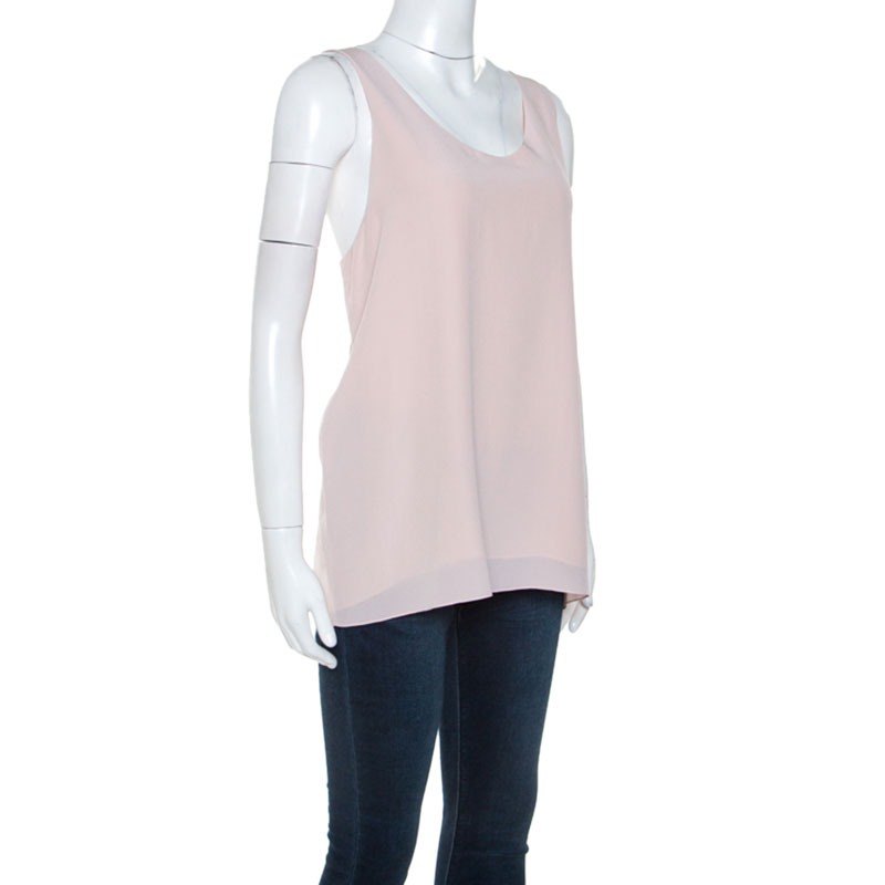 

Chloe Washed Pink Silk Tank Top