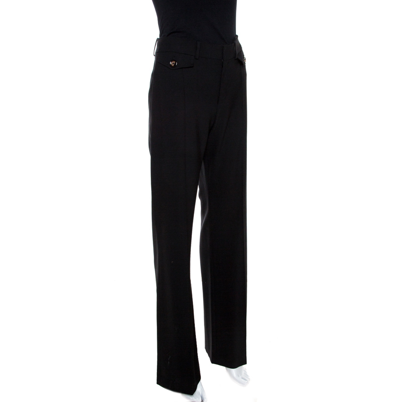 

Chloé Black Stretch Wool Flared Trousers