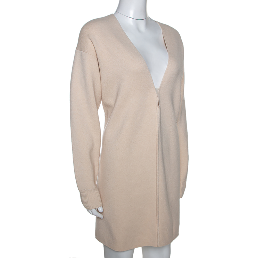 

Chloe Buttercream Cashmere V Neck Sweater Dress, Cream