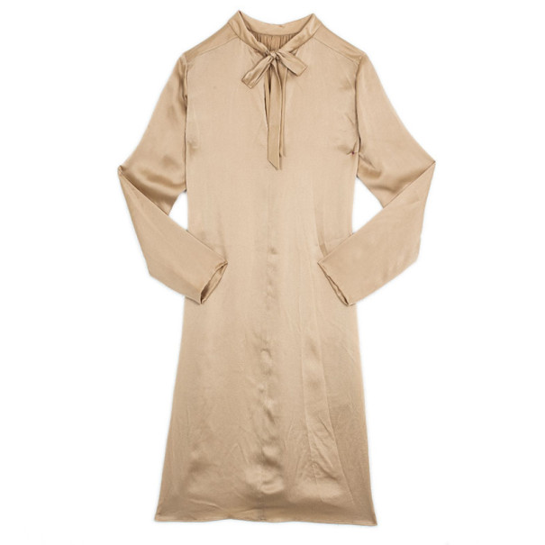 Pre Owned Chloe Long Sleeved Silk Dress L