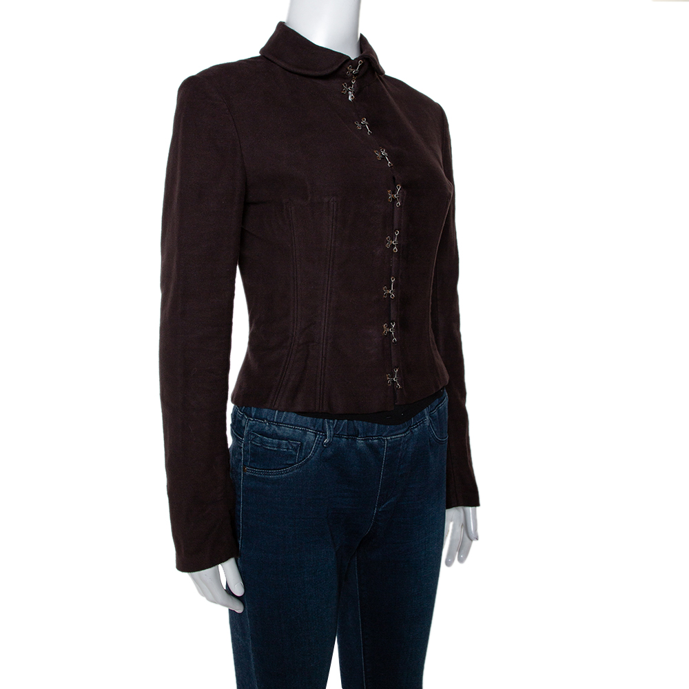 

Chloe Vintage Brown Cotton Corset Blazer