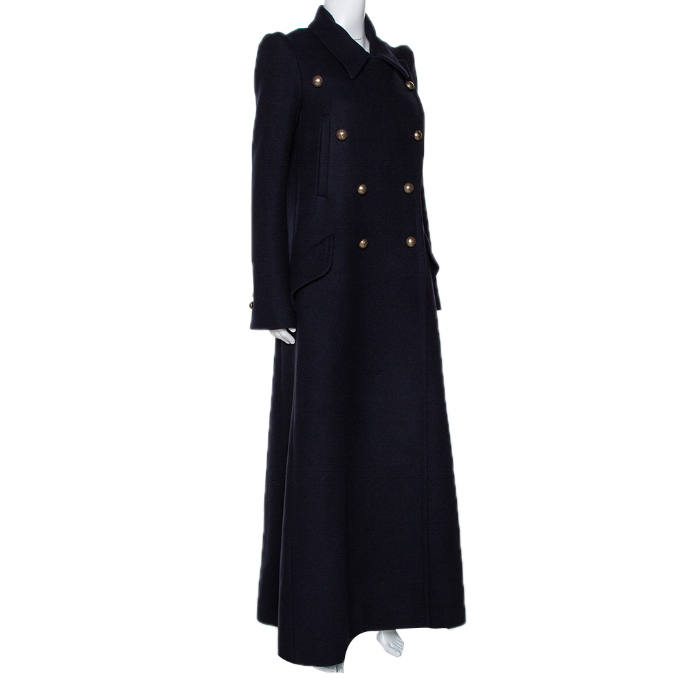 

Chloe Black Wool Double Breasted Heavyweight Maxi Coat