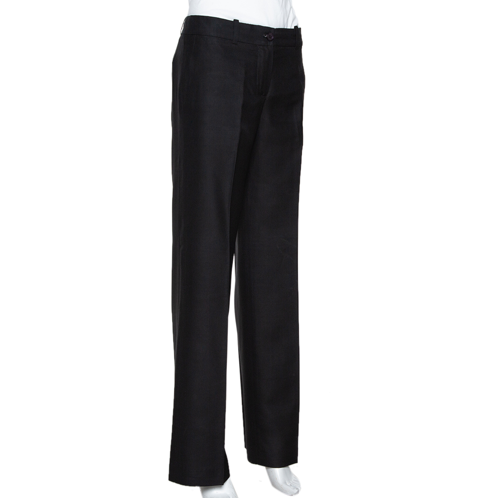 

Chloe Black Silk & Wool Tailored Trousers