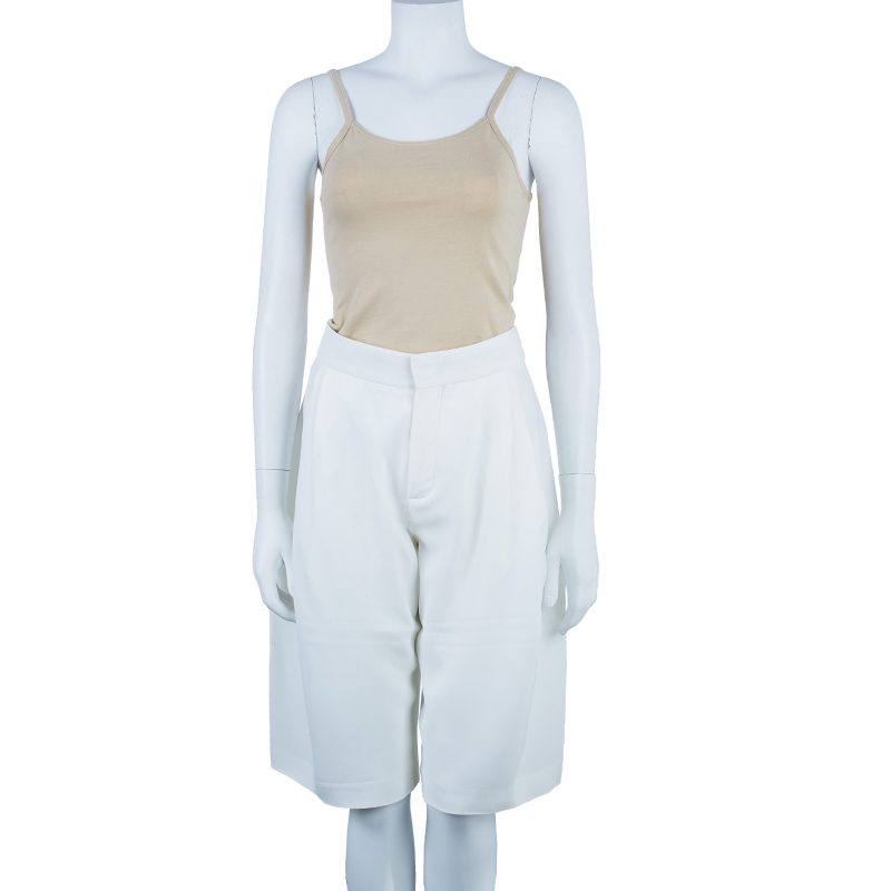 

Chloe White Bermuda Culottes